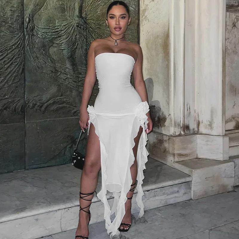 Robe Sexy Femme Printemps/Été 2024 à Une Épaule