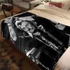 Rock Legend Johnny: Fire Music blanket Home Decor Suitable for all seasons Machine washable Nap Blanket Digital printing