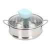 Casserole Polyvalente Avec Couvercle Transparent Panier Vapeur Poignées Résistantes à la Chaleur Revêtement Antiadhésif Casserole Pour Cuisson Sauce Casserole à Lait Pour Aliments Sains