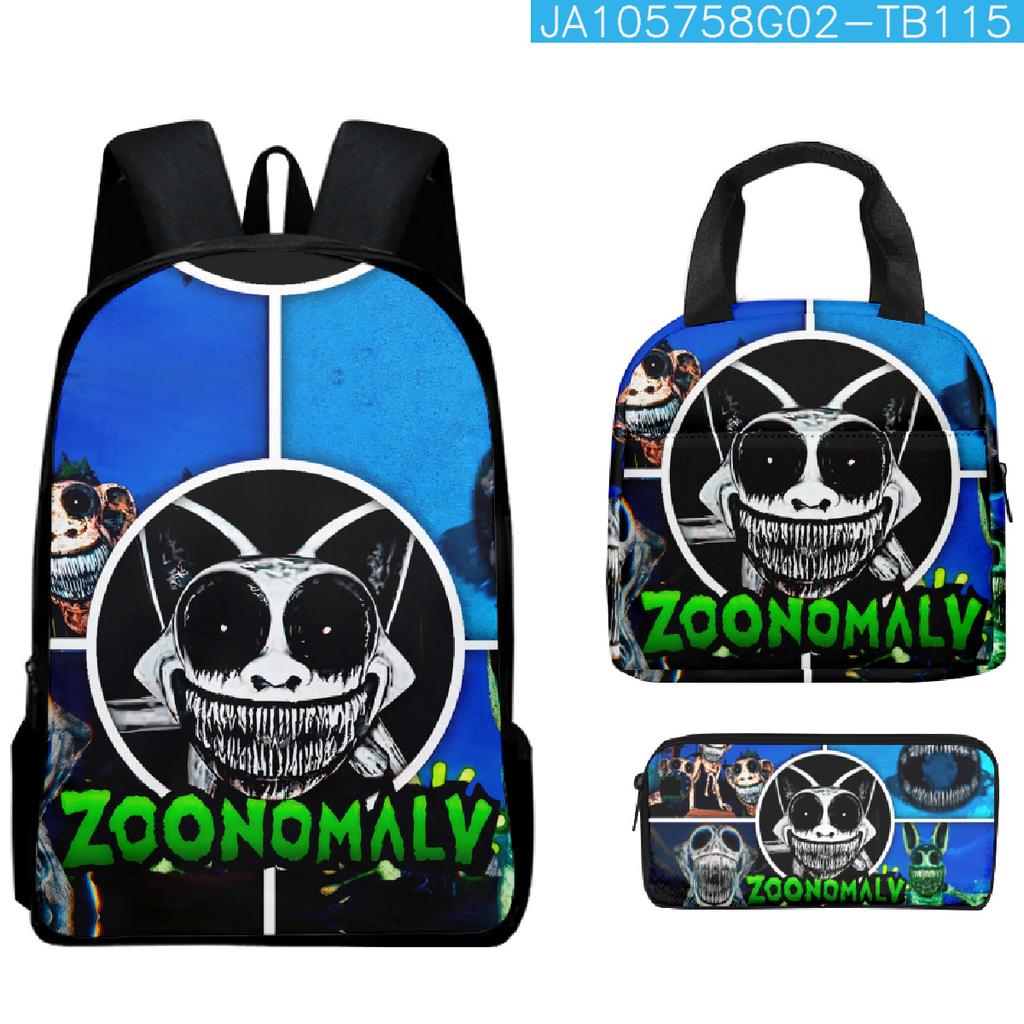 Hip Hop Beliebt Seltsam Lustig Zoonomaly 3D Gedruckt 3 Stück/Set Schüler Rucksäcke Laptop Tagesrucksack Rucksack Brottasche Federmäppchen