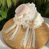 Sun Hat Pastoral Sweet Lolita Straw Hat Lace Bow Travel Streamer Sunscreen Straw Hat Beauty