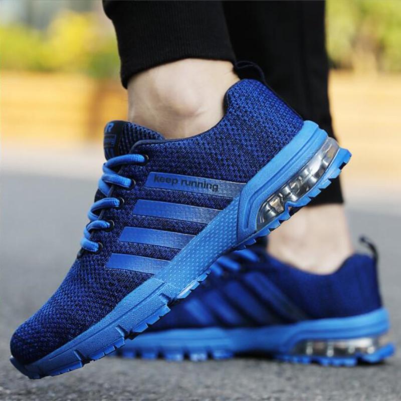 2026 Neue Herrenschuhe Lässige Weiße Sneaker Herren Turnschuhe Luftpolster Herren Sneaker Freizeit Blaue Schuhe Herren Tenis 41 blau