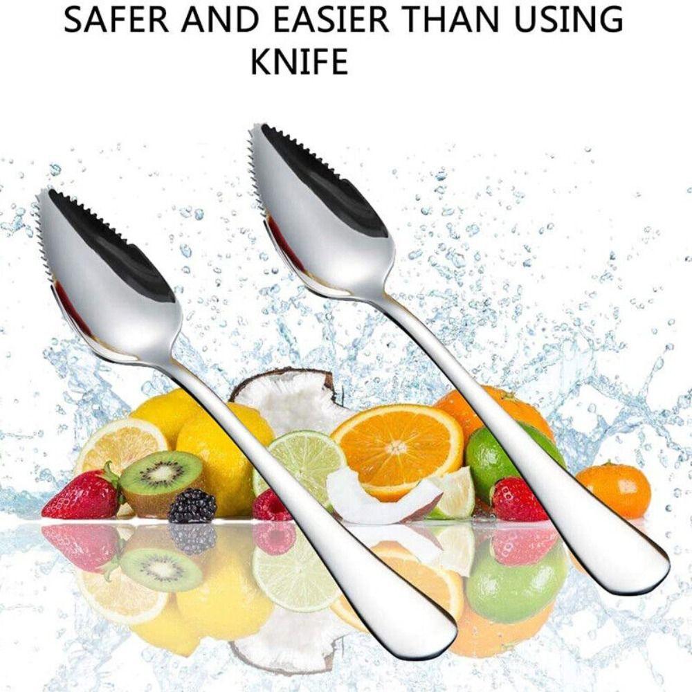 304 Stainless Steel Spoons Silver Dessert Spoon High Quality Grapefruit Spoons