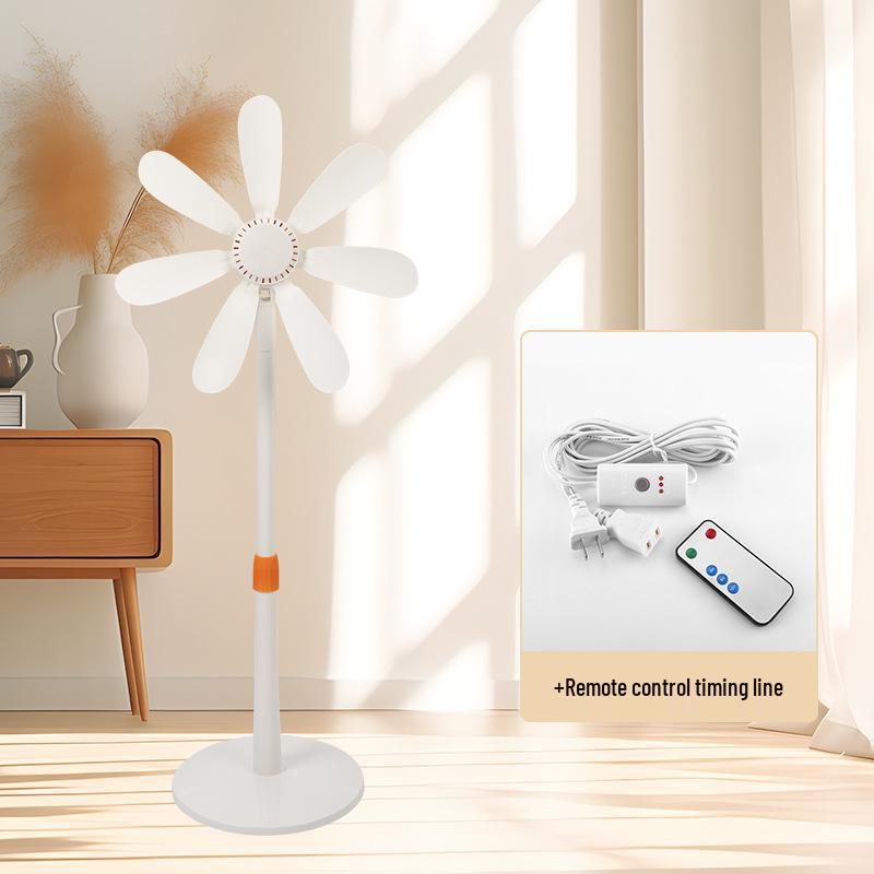 Quiet Small Electric Floor Fan with Soft Blades for Bedroom, Dorm, or Rental