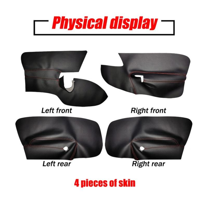 Microfiber Leather Car Door Handle Armrest Panel Cover For VW Golf 5 V MK5 Jetta 2006-2011 Only 4 Doors Car Interior Accessories