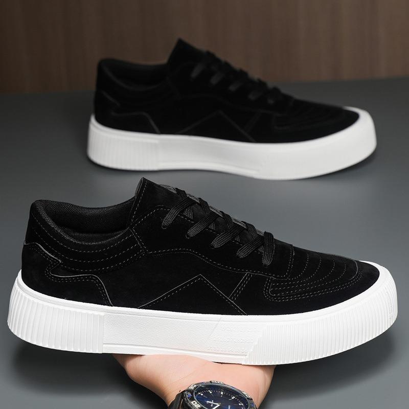 Men's Vulcanized Shoes Fashion Casual Sneakers Lace Up Platform Shoe High Quality Suede Casual Shoes for Men Sneakers Man Shoes