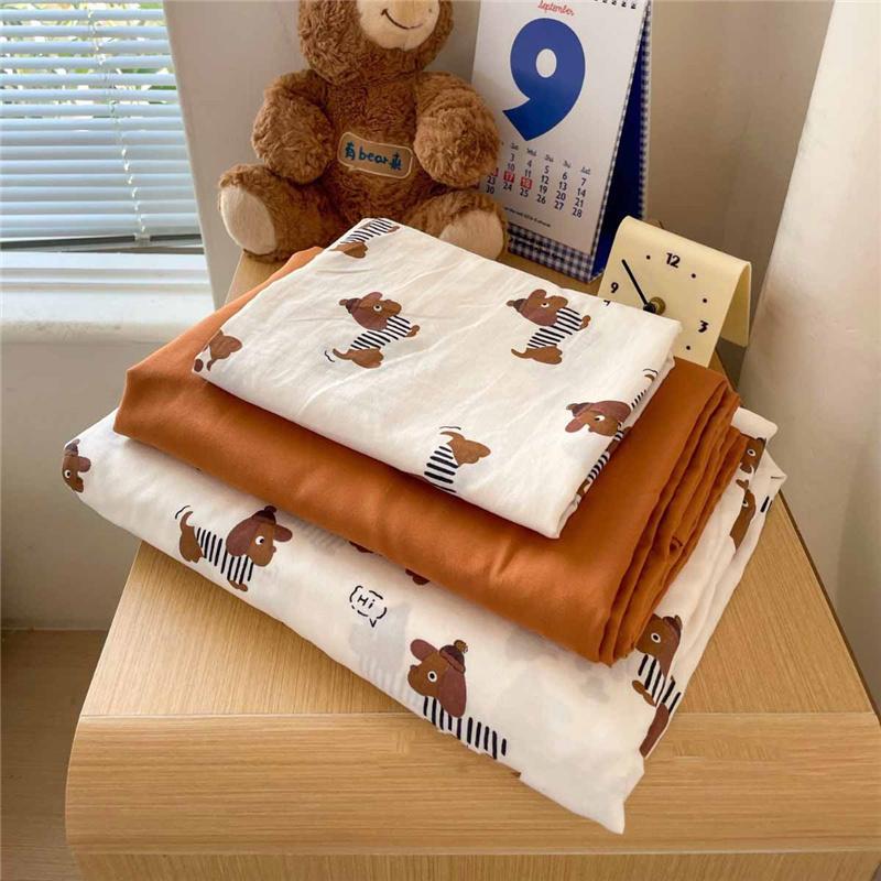 Set de lenjerie de pat 100% bumbac nor ultra-moale prietenos cu pielea set de 4 piese husă de plapumă respirabil clasa A textile de casă