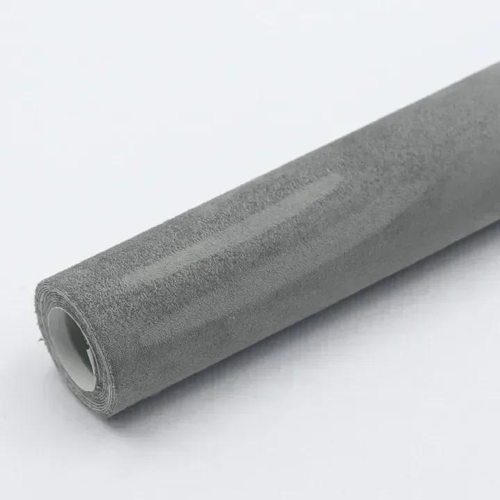 Starke Haftkraft Wildleder Stoff Selbstklebend Samt Umhüllung für Auto Innenraum A/B Säule Türverkleidung Sofa Flickreparatur Schwarzes Leder