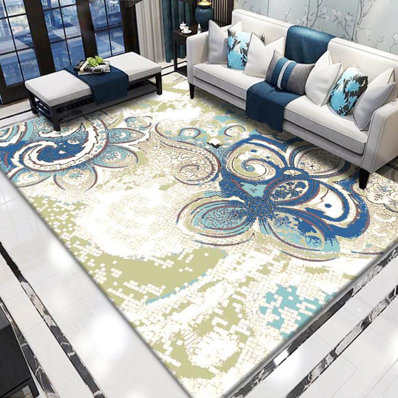 Nordic Abstract Floral 3D Home Large Carpet Living Room Carpet Modern Minimalist Bedroom Rug American Floor Mat