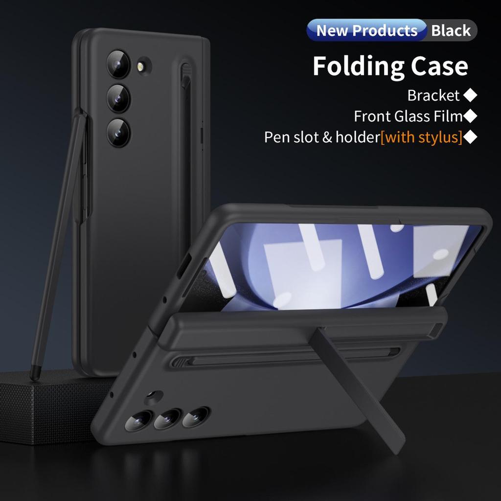 Samsung Z Fold8/7 Handyhülle mit Stifthalter, Scharnierschutz und Vollabdeckungsfolie