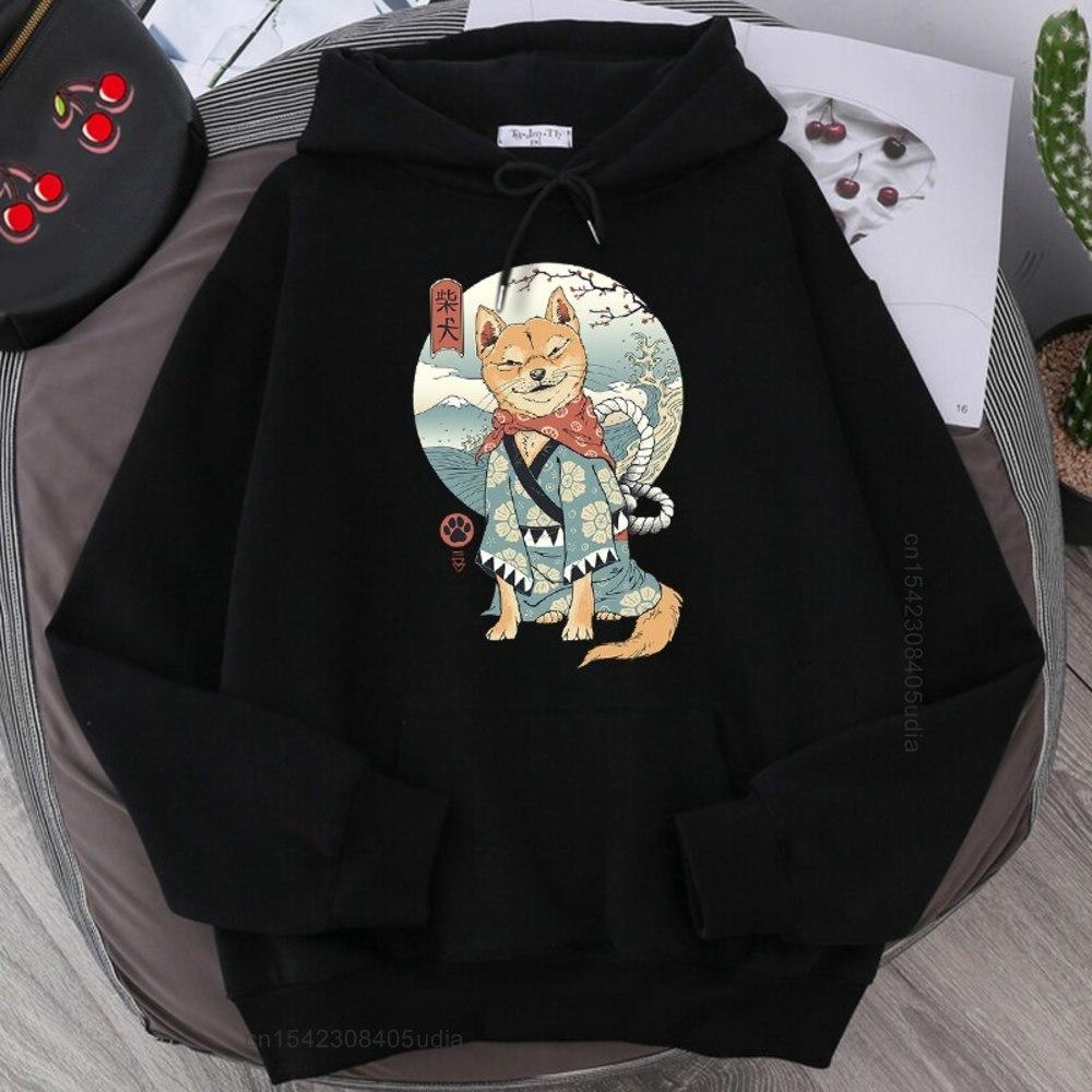 Толстовка с мультяшным принтом Шиба-ину унисекс — фото 7