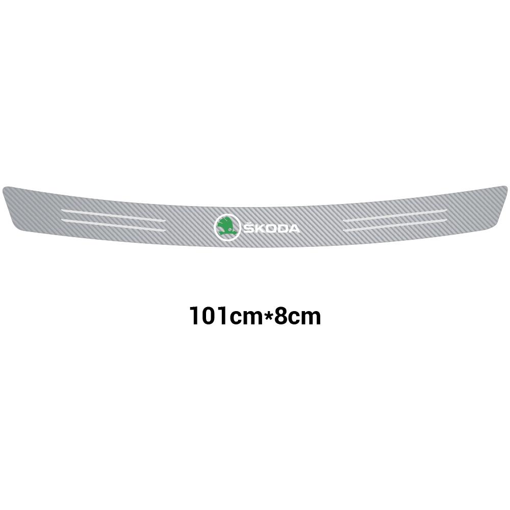 1Pcs Car-Styling Carbon Fiber Door Sills Protector Decoration stickers For Skoda Fabia Superb Rapid Karoq Kodiaq Yeti Octavia