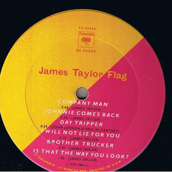 

LP Пластинка ДЖЕЙМС ТЕЙЛОР - Flag BL36058 Columbia 1979 США Рок Б/У