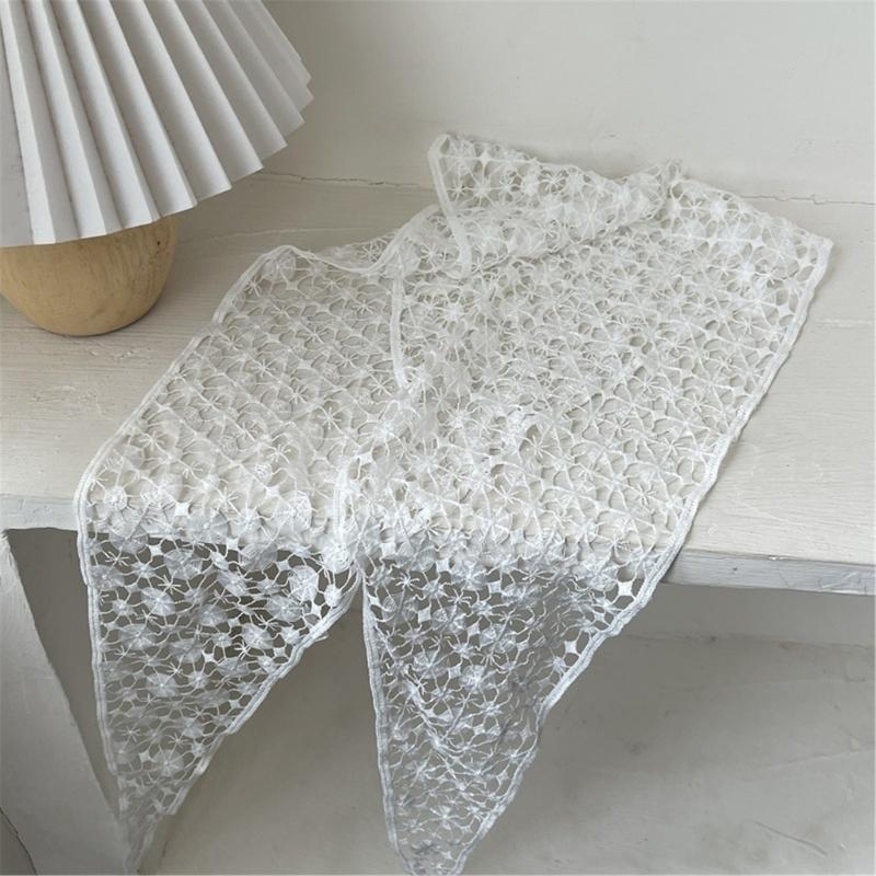 Ästhetischer Lochmuster-Schal Böhmischer Schal Kopfbedeckung Taillenschal Taschenband für Frauen Verschiedene Anlässe Beliebte Foto-Requisiten