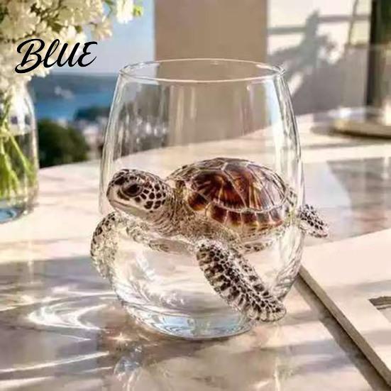 Bicchiere Acqua Stile Costiero Decorativo Polpo Bicchiere di Vetro Balene Oceaniche Cavallucci Marini Granchi Meduse Cocktail per Casa Vetro Creativo Vino Caffè Bar,