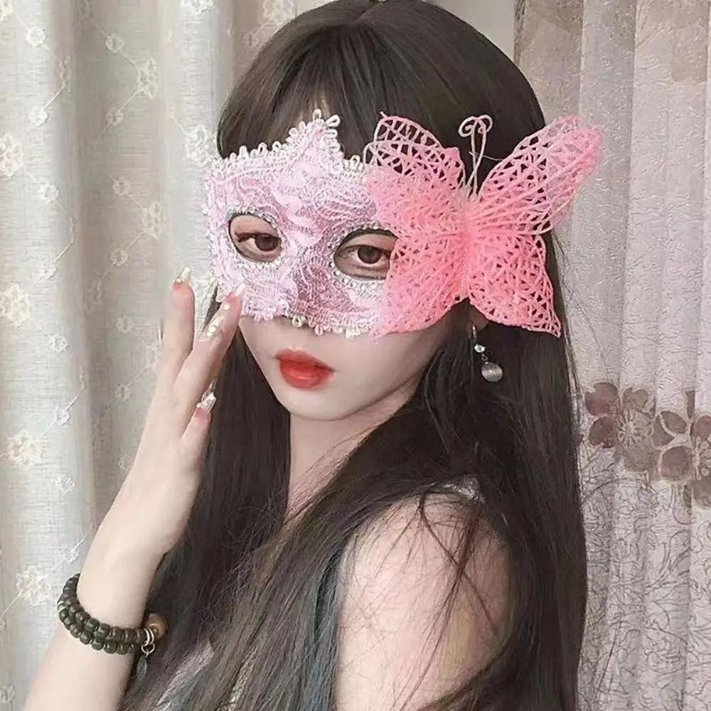 New Fashion Masquerade Mask Side Butterfly Half Face Mardi Gras Mask Sexy Lace Party Makeup Ball Eye Mask