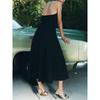 Za2024 Summer New Product Women's Clothes Sexy Open Back Hanging Collar Midi Skirt Dress Black Dress 4786011 800