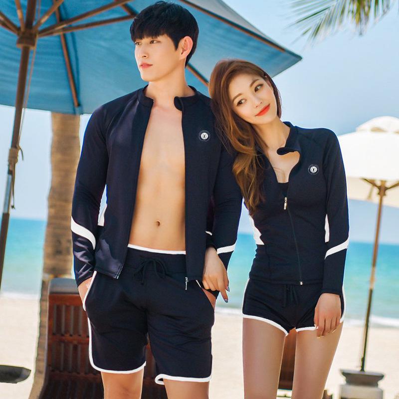 Women's Long Sleeve Two-Piece Wetsuit Set with Sun Protection - Quick-Drying Surfing & Snorkeling Suit