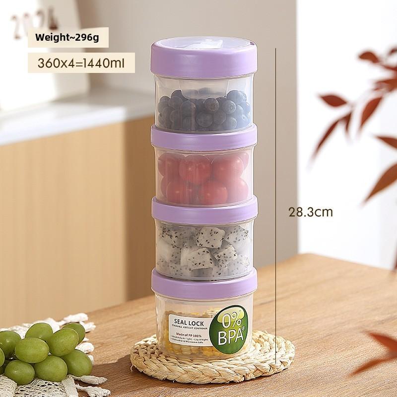 Portable Salad Bowl With Sealed Lid For Light Meals And Snacks