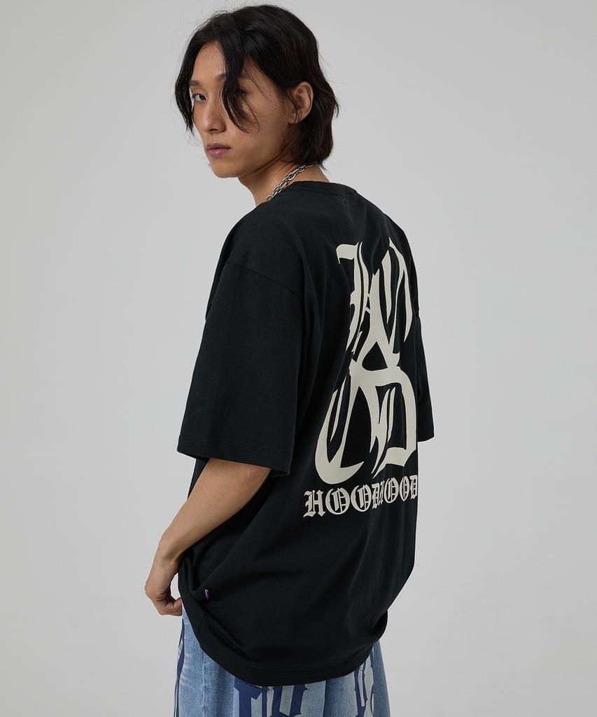 HOODHOOD H Logo Short Sleeve T-Shirt Black