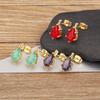 Nidin New Fashion Waterdrop Shape Inlaid Zircon Earrings For Women Office Girls Daily Party Fine Ear Jewelry Accessories Gifts