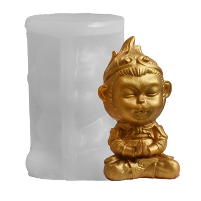 Flexible Sturdy Silicone Mould Fashion Accessory for Making Unique Monkey Shaped Candle and Home Decorations 1