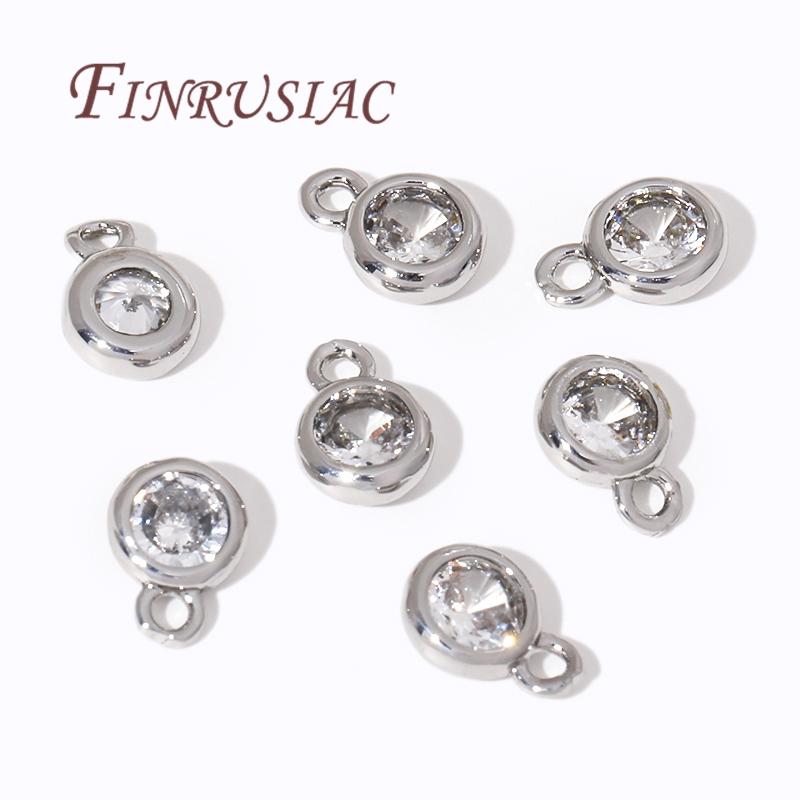 Messing mit 18K Goldbeschichtung mit Zirkon Anhängern Charms Verbinder Zubehör Für Schmuckherstellung Zubehör, DIY Armbänder Zubehör