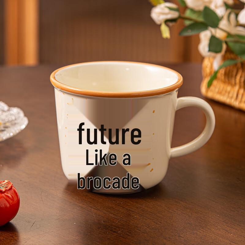 Yuedisi Guofeng Positive Energy Ceramic Coffee Mug 340ml