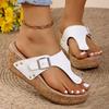 Fashion Women Sandals Platform Clip Toe Slippers Flip Flops Summer Wedges Fashion High Heels Shoes for Women New Roman Outdoor Sandals