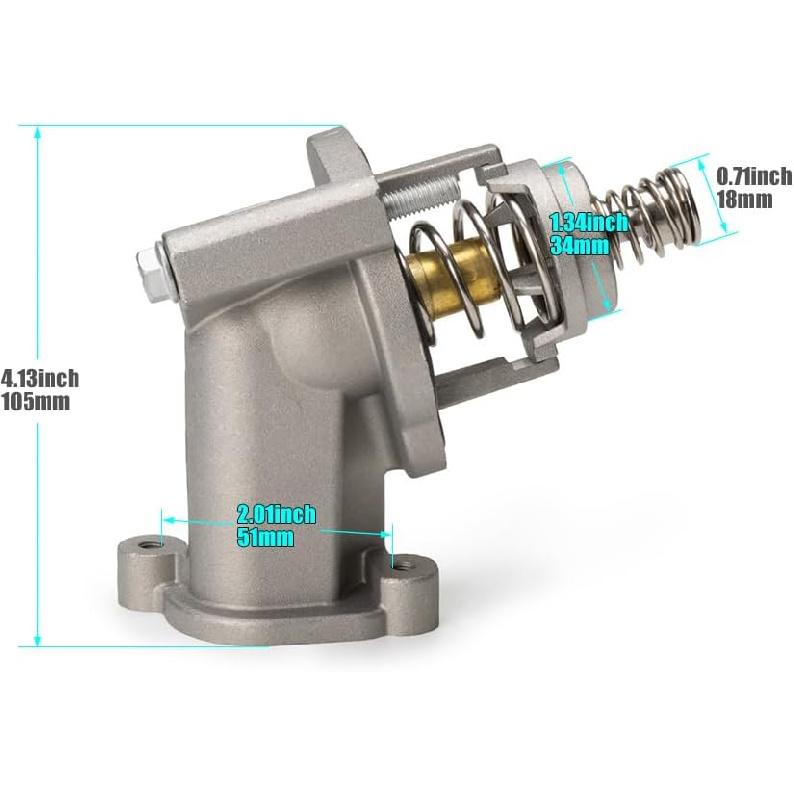 Engine Coolant Thermostat and Housing Assembly 15-81889 12678784 for Cadillac 2020-2022 CT5 2016-2019 CTS ATS CTS Chevy, for 2016-2022 Chevy Camaro,