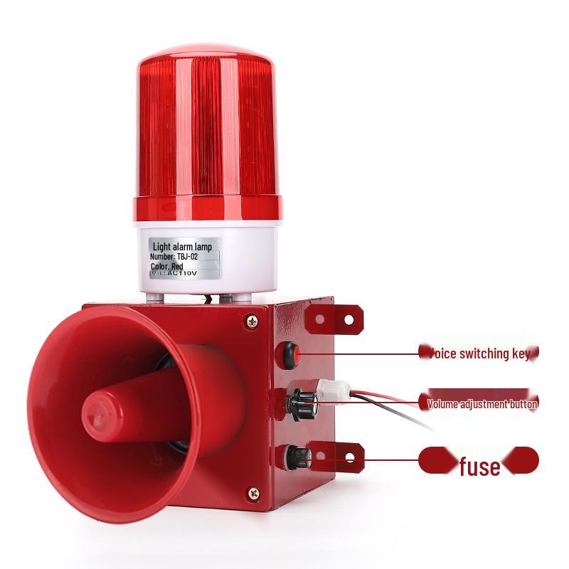 TBJ-02 High-Decibel Industrial Alarm with Adjustable Volume and Voice Switching (110V)