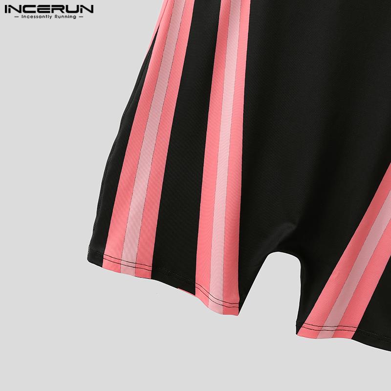 INCERUN Pánské Popruhy Bez Rukávů Potisk Písmen Přiléhavé Kombinézy Romper Body