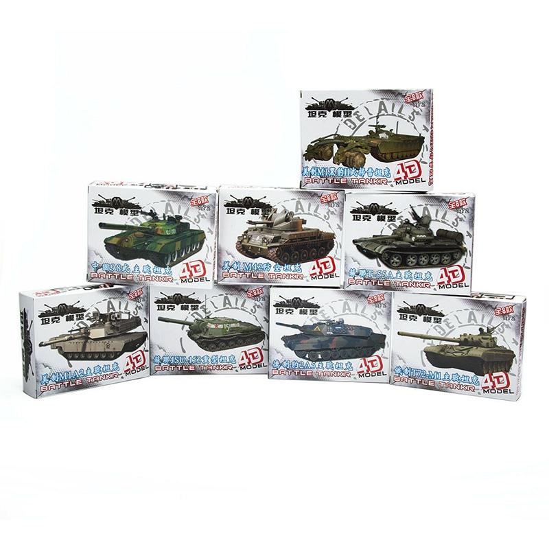 172 8 шт. 4d Сборный танк 4d Пластиковый набор для моделирования Серия боевых колесниц Игрушка