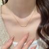 18K Gold Plated S925 Sterling Silver Smile Necklace with Pave Diamonds - Minimalist Choker Chain for Women