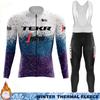 Termal Fleece Cycling Jersey Men's Winter Suit TEKR Thermal Man Outfit 2026 Mens Long Sleeve Clothing Jumper Set Ciclismo Hombre