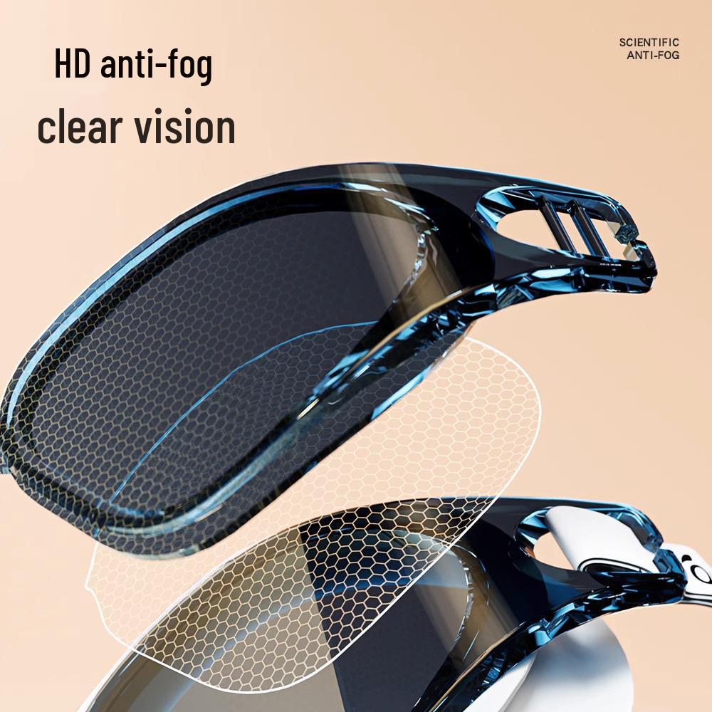 Yoyou Swim Cap & HD Anti-Fog Waterproof Goggles Set for Men & Women