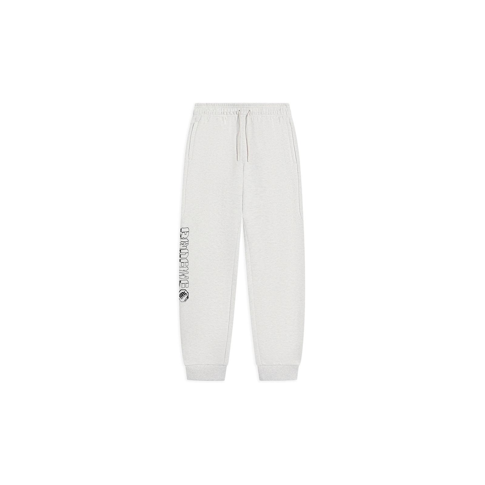 Li-Ning BadFive Logo Knit Sweatpants Light Grey Men s AKLS641-1 M