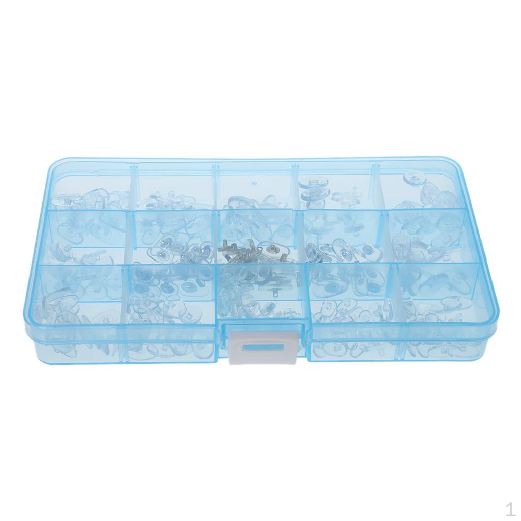 

300pcs Silicone Eyeglass Sunglasses Spectacles Screw On Nose Pads with Box