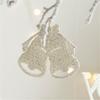 6 Pieces Holiday Decorations Shimmering Snowflake Bell Star Snowman Ornament Christmas Tree Hanging Accessories