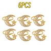 96PCS Creative Inlaid Diamond Stars and Moon Napkin Rings Western Restaurant Table Setting Hollow Rhinestone Napkin Buckle