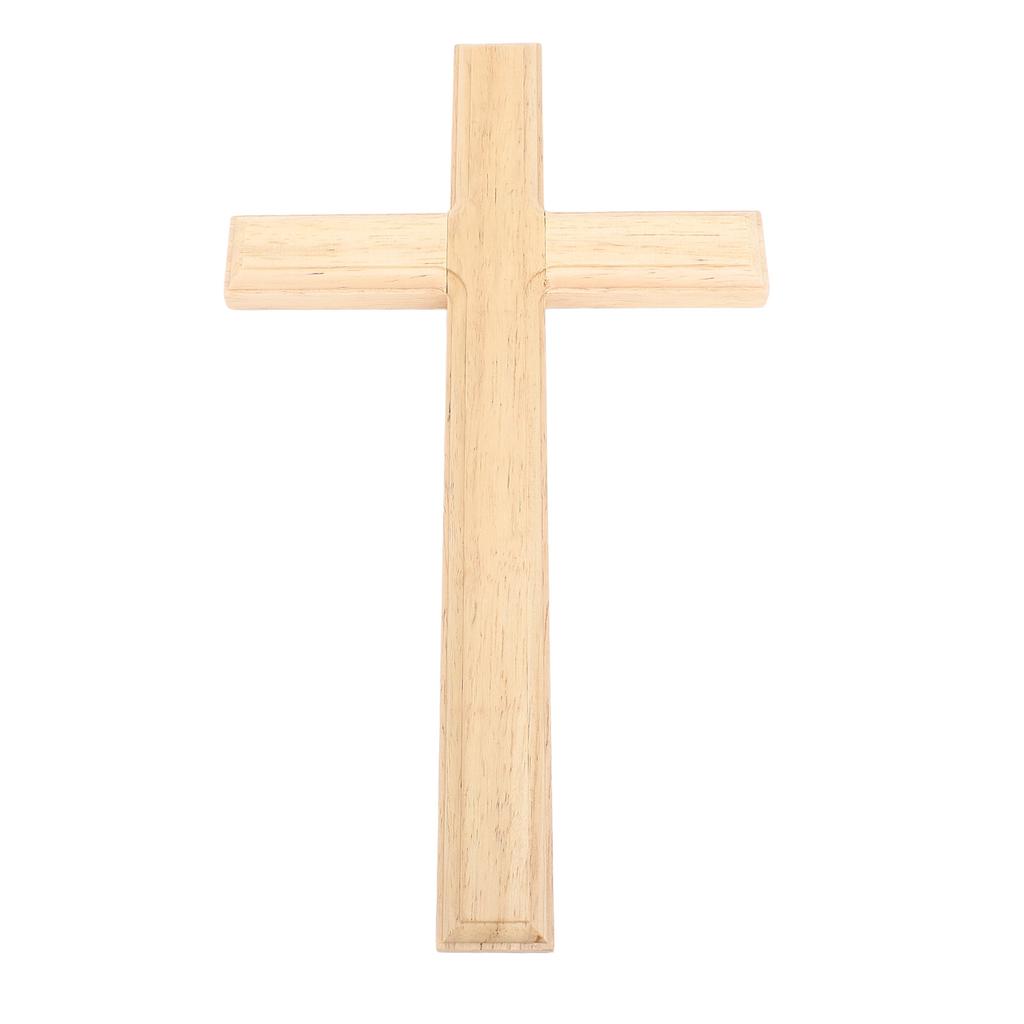 Wooden Crucifix Wall Decor 30cm Simple Smoothly Polished Wood Wall Hanging Crucifix