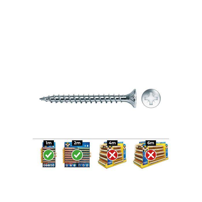 Boîte De 125 Vis À Bois CELO ZINQUÉ 5x60mm VLOX