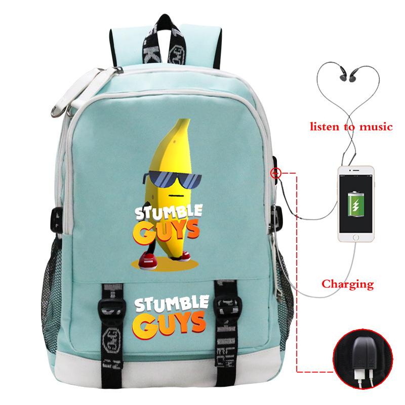New Stumble Guys Collision Party Game Merchandise Junior High School Student Schoolbag Large Capacity Backpack Mountaineering Bag