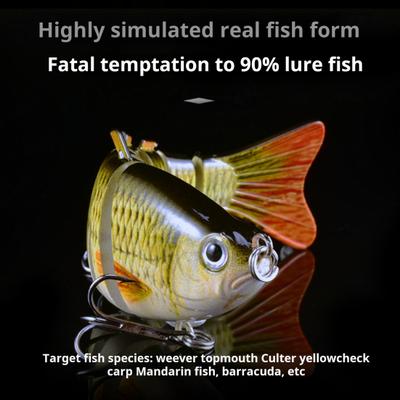 10CM/15.3G Vícedílná rybářská nástraha s háčky Realistický 7dílný swimbait Plastová umělá nástraha Sladkovodní