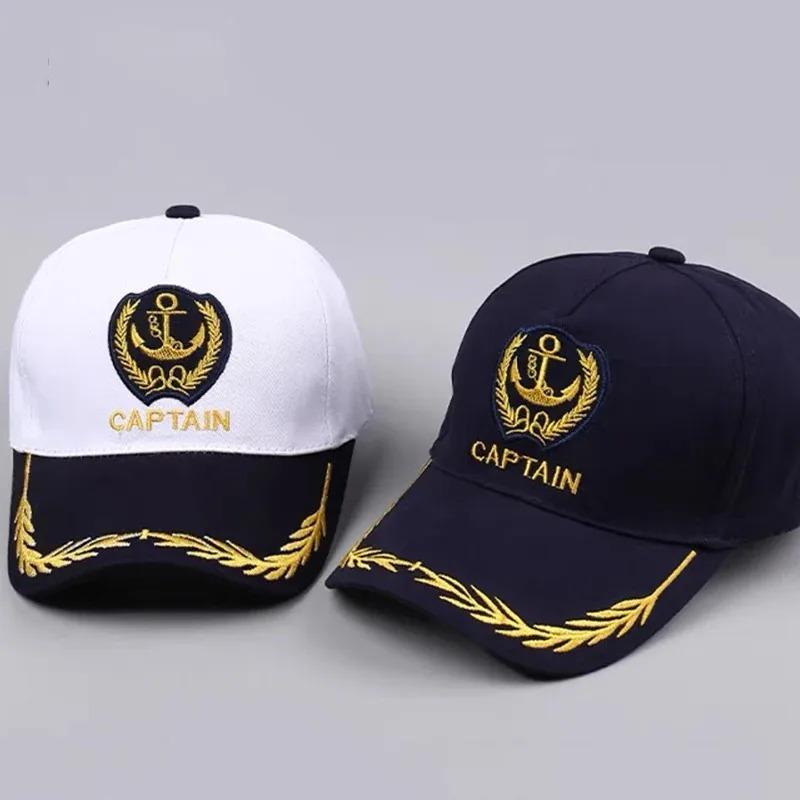 Hot Sale Adult Yacht Military Cap Sailor Captain Costume Baseball Hat Cotton Admiral Baseball Caps Captains Hat