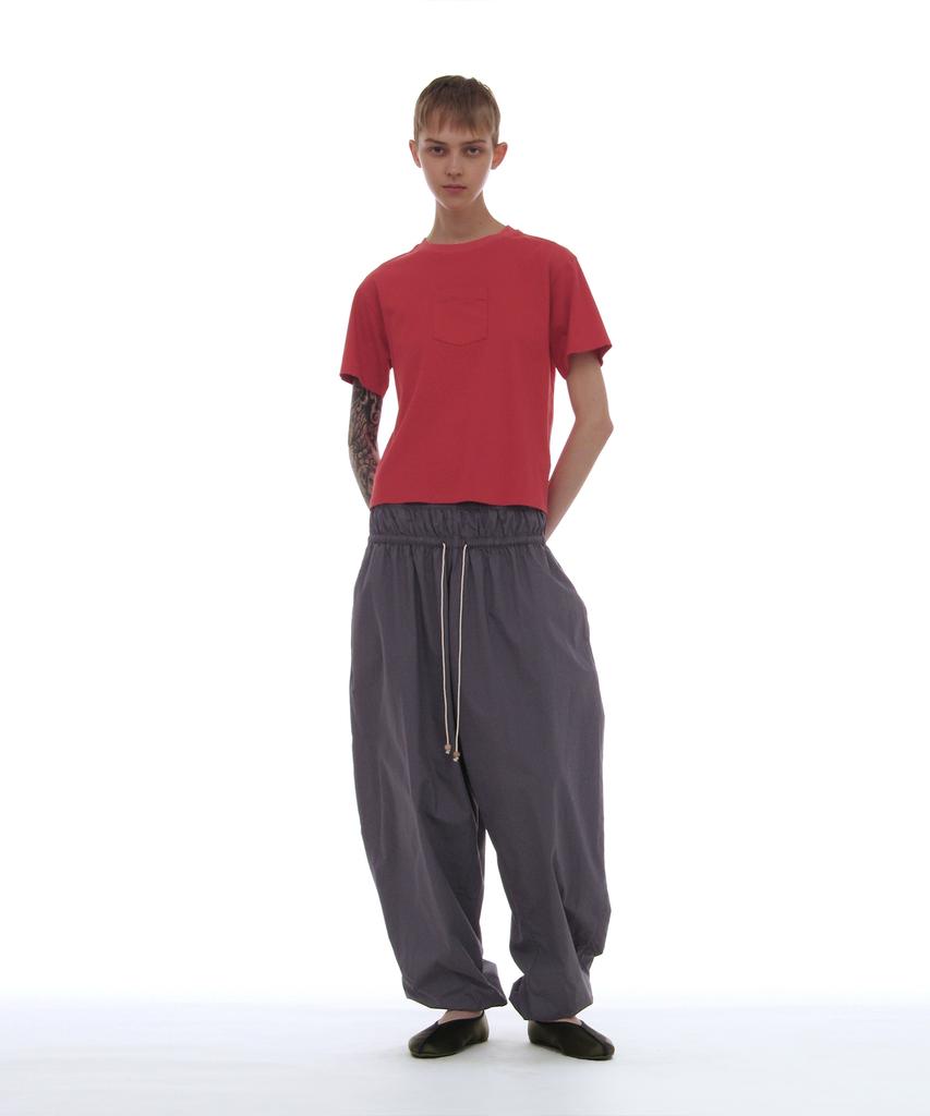PARTIMENTO WOMEN Pwc Garment Dyed Pocket Tee_Chili