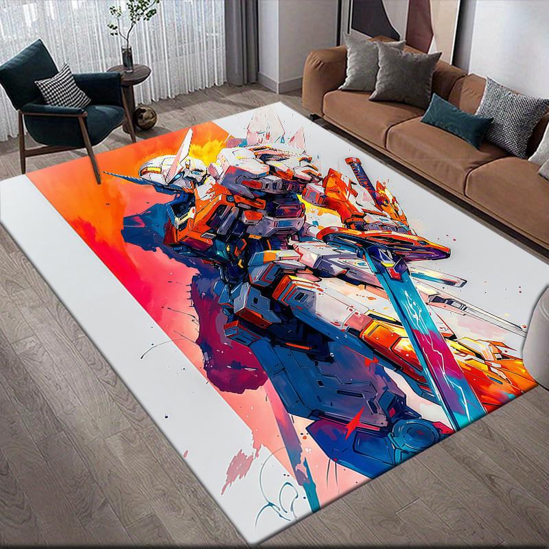 

Gundam Art Anti-Slip Floor Mat, Rectangular Carpet for Bedroom, Living Room, Sofa Area & Game Room, Stylish Home Decor 60x90cm