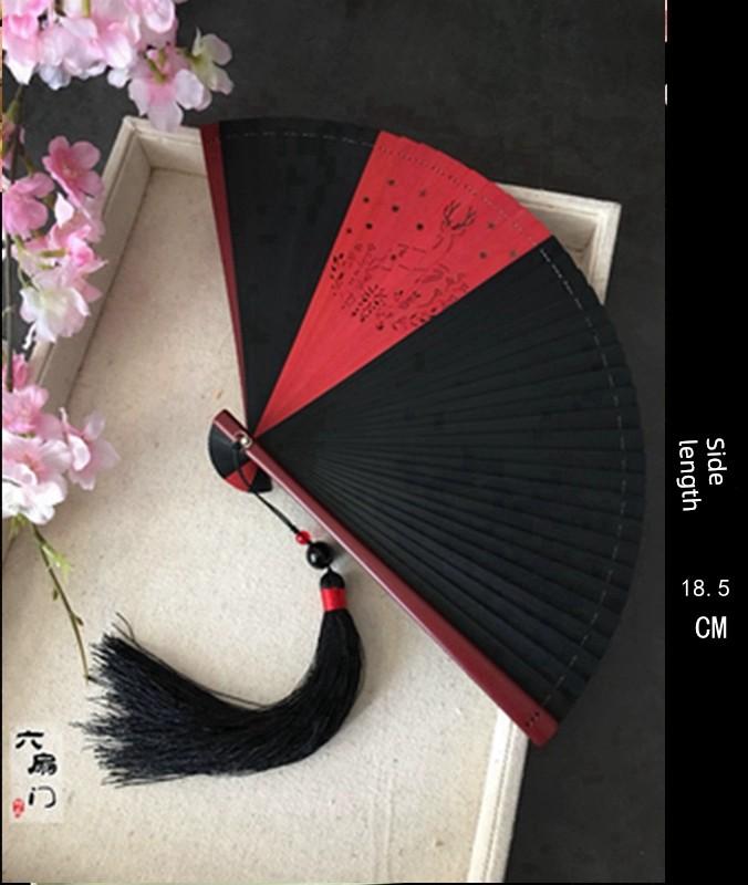 Traditional Style Folding Fan with Hollow Carving, Portable for Men and Women, Suitable for Dance, Hanfu, and Cheongsam, Ideal for Summer