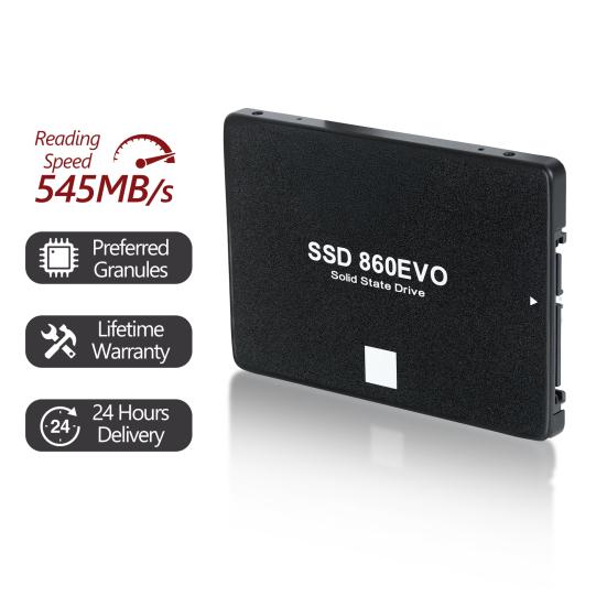 860 EVO SATA 3 2.5-inch SSD 1/2/4TB Maximum Read 545MB/s Max Write 530MB/s PC Computer Desktop Laptop Internal Solid State Drive Replacement