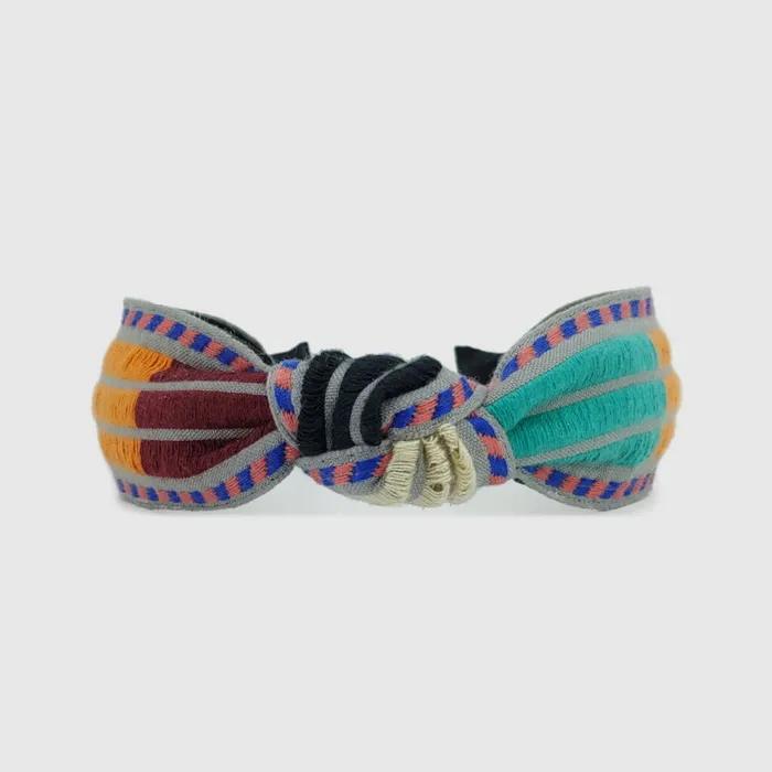 LALA Ethnic Striped Hairband - Gray